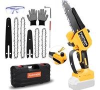 Mini tronçonneuse sans fil de 20,3 cm, 15,2 cm, compatible avec batterie Dewalt 18 V 20 V, huileur automatique sans balais, petite tronçonneuse électrique portable avec chaîne pour la coupe du bois