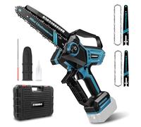 Mini tronçonneuse sans fil de 25,4 et 20,3 cm, compatible avec batterie Makita 18 V, tronçonneuse électrique sans balais avec huileur automatique, tronçonneuse d'élagage 2 en 1 pour couper le bois