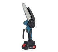 Mini tronçonneuse sans fil de 6 pouces, avec 2 batteries de batteries à scie à chaîne électrique avec serrure de sécurité, petite tronçonneuse à main pour couper des arbres coupure de bois UE