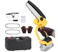 Mini tronçonneuse sans fil de 6 pouces compatible avec Dewalt 18 V / 20V batterie, moteur sans brosse, tronçonneuse à main avec pour sécateur, sécateur, coupe du bois (Sans batterie)