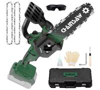 Mini tronçonneuse sans fil de 8 pouces, compatible avec batterie Bosch PBA 18 V, moteur sans balais, tronçonneuse sans fil, tronçonneuse à main pour ciseaux de jardin, coupe-branches, scies à bois