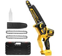 Mini tronçonneuse sans fil sans balais de 20,3 cm, compatible avec batterie Dewalt 18 V/20 V (batterie non incluse), scie à chaîne électrique portable avec huilier automatique pour la coupe du bois