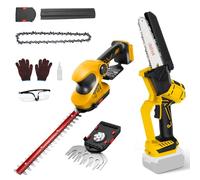 Mini tronçonneuse sans fil Taille Haie Batterie compatible avec dewalt 18 V | sans batterie taille haie électrique, 2 en 1 6 pouces scie à gazo Cisaille Sculpte-Haie Cisailles à arbustes