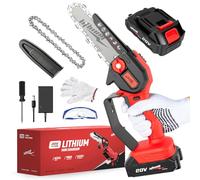 Mini Tronçonneuse Sans Fil, Tronçonneuse électrique 15 Cm, Petite Portative à Batterie 20 V, Moteur En Cuivre Pur Amélioré Pour L'élagage