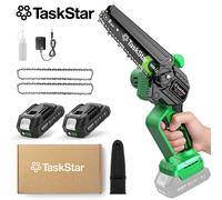 Mini tronçonneuse TaskStar 6 pouces, 700W, moteur à balais, scie électrique portative, alimentation manuelle en huile, scie de jardin pour la taille et la coupe du bois. pour broche de batterie Makita