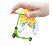 Mini trottinettes pour doigts - Set avec chaussures, pantalons et accessoires | Jouets amovibles interactifs, roues de rechange, outils de déplacement des doigts, souvenirs de fête à collectionner, Ju