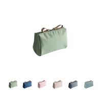 Mini trousse de maquillage avec compartiments - Organiseur de voyage étanche et portable, vert foncé, S