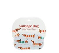 Mini trousse de voyage chien saucisse Rex London Blanc 7x3x2 cm