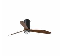MINI TUBE FAN M LED DC ventilateur noir mat/bois