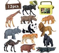 Mini Tudou Animaux Jouet Animaux de la Jungle Sauvage Figurines 12 PCS
