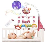 Mini Tudou Mobile Musical lit Bébé avec Projection & Timing Rouge