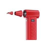 Mini Turbo Snow Blower with 6 Wind Speeds, 130,000 RPM Power, Dual Mode Design, Portable Snow Blower for Car with Lighting & LED Display Turbo Snow Blower for Vehicle Cleaning, Home (Red)