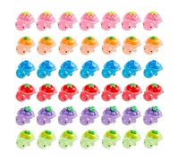 Mini Turtle Statue Set | 42 Pieces Glow in The Dark Sea Tortoise Ornaments | 7 Color Decorative Mini Figures for Porch Dining Table Mantel Garden Landscape | Cute Outdoor Indoor Decor for Birthday Hou