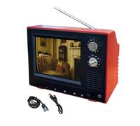 Mini TV - Rétro 8 Go Mémoire USB Lecture Décoration Intérieure | Prise Casque TV De Poche,Convient pour Maison, Salon, Chambre, Bureau, Dortoir, Entrée, Meuble Et Maison De