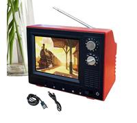 Mini TV - Rétro 8 Go Mémoire USB Lecture Décoration Intérieure,Prise Casque TV De Poche,pour Maison Chambre Bureau Dortoir Couloir Entrée Bibliothèque Table Maison de