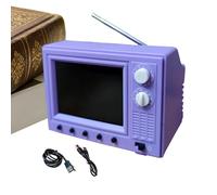 Mini TV, Rétro 8 Go Mémoire USB Lecture Décoration Intérieure, TV Vintage de Poche Maison de, Convient pour Maison, Salon, Chambre, Bureau, Dortoir, Entrée, Meuble Et Maison De