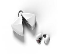 Mini TWS sans fil Bluetooth 5.0 stéréo HiFi Sport réduction du bruit écouteurs intra-auriculaires avec étui de charge avec micro, blanc