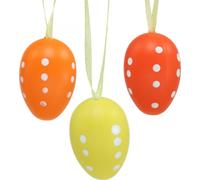 Mini-œuf de Pâques à pois 4cm Décoration jaune rouge orange 24pcs