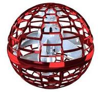 Mini UFO Drone pour Enfants VORMOR Jouet Volant Ball Rotation à 360 ° avec Lumière LED - Rouge