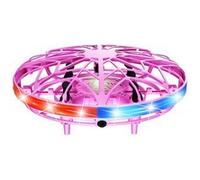 Mini UFO Drone pour Enfants Wabecil Jouet Volant Ball avec Lumière Led,12*12*5cm-Rose G