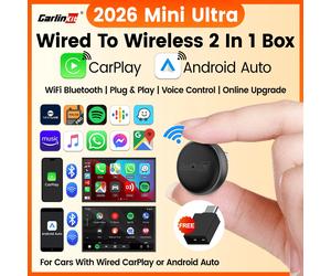 Mini Ultra 3 CarlinKit 5.0 adaptateur sans fil sans fil CarPlay Android Auto pour voiture OEM Plug & Play WiFi Bluetooth connexion automatique Mini Ultra 3