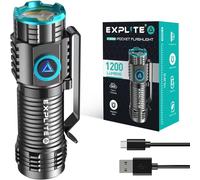 Mini Ultra Powerful Usb C Rechargeable Led Flashlight,Battery Operated Flashlight With Clip & Magnetic,Memory Mode,Portable Small Lamps,Keychain Flashlight For Edc