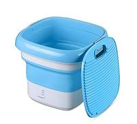Mini Underwear Socks Folding Portable Washing Machine Ultrasonic Ozone Washing, Underwear Socks Towel Short Sleeves Washer, For Home Camping Dorms Self-driving Tour Blue