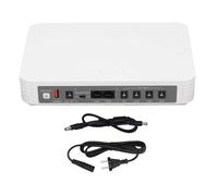 Mini UPS Batterie de Secours 8000mAh Alimentation sans Interruption avec Invite Vocale en Anglais Plusieurs Ports de Sortie pour Routeur Modem Caméra de Sécurité Smartphone PC