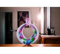 Mini urne Eternal Blue & Multicolore - Verre mat - Urne de luxe - Urnes pour la maison - Verre dépoli - Sablé - Urne de crémation
