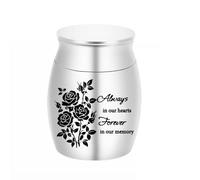 Mini Urne Funéraire Pour Cendres Animales Aluminium Souvenir Crémation | Petit Conteneur Portable Pour Cendres Animales Motif Arbre Vie Rose Chien Chat Perte Sympathie Funérailles Souvenir