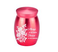 Mini Urne Funéraire Pour Cendres Animales Aluminium Souvenir Crémation | Petit Conteneur Portable Pour Cendres Animales Motif Arbre Vie Rose Chien Chat Perte Sympathie Funérailles Souvenir
