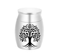 Mini Urne Funéraire Pour Cendres Animales Aluminium Souvenir Crémation | Petit Conteneur Portable Pour Cendres Animales Motif Arbre Vie Rose Chien Chat Perte Sympathie Funérailles Souvenir