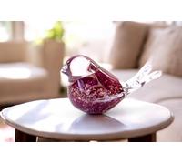 Mini urne oiseau violet avec feuille d'or - Urne de luxe - Petite urne - Urne pour chien - Urne pour chat - Urne humaine - Urne pour la maison - Urne de création