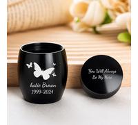 Mini-urne Personnalisée Pour Les Cendres D'animaux De Compagnie, Boîte Souvenir Commémorative Gravée Sur Mesure Pour Chien Ou Chat, Petite Urne Funéraire En Métal Avec Nom, Date Et Empreinte De Patte
