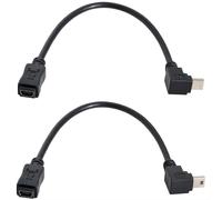 Mini Usb 5Pin Mâle À Femelle À 90 Degrés Câble D'Extension Inclinée 2Pcs/Set