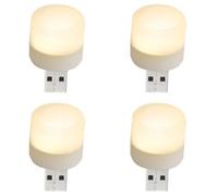 Mini USB Night Light Small Plug In LED Nursery lampe Ambience Light 4pcs chaud Light