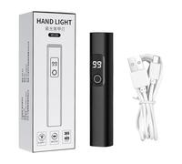 Mini UV Nail Lamp, USB Rechargeable Fingernail Dryer, ABS Digital Display LED Light with Two Timing Modes for Manicure and Pedicure at Home or Personal Use, 10.9x2.1x2.1cm