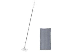 Mini Vadrouille Portable - Système De Changement De Tissu Mains Libres À Clipser | Épurateur Télescopique À Manche Acier Inoxydable - Outil De Nettoyage De Cuisine Verre De Bureau Humide