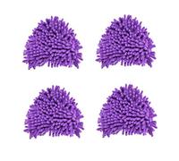 Mini vadrouille triangulaire, 4pcs Nettoyage rotatif Mop, remplacement de la tête de douche salle bain en microfibre pour mur, plafond, carreau, nettoyage la maison / 6, 3x6, 3 pouces (violet)