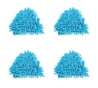 Mini vadrouille triangulaire, 4pcs Nettoyage rotatif Mop, remplacement de la tête de douche salle bain en microfibre pour mur, plafond, carreau, nettoyage la maison / 6, 3x6, 3 pouces (bleu)