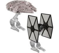 Mini vaisseaux Star Wars Hot Wheels : TIE Fighter du Premier Ordre et Faucon Millenium Hot Wheels G