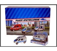Mini Van Police 8cm en boîte p24 HIPO, mix prix par 1 pc