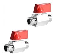Mini Vanne À Bille 1/2 Pouce, 2 Pièces Vanne À Sphère Mâle 1/2", Robinet À Tournant Sphérique Inox, Mini Vannes Arret, Pour L'eau, L'huile, Le Gaz, Raccord De Plomberie