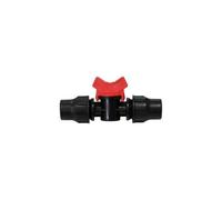 Mini vanne avec raccords de chaque coté pour tube basse densité 16mm-