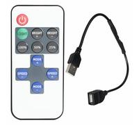 Mini variateur sans fil DC5-24 V 11 touches USB RF Télécommande 11 touches et port USB Contrôleur LED pour bandes de couleur individuelles, luminosité réglable, portée de 10 m, pour bandes LED