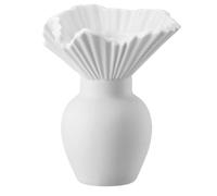 Mini vase à fleurs Rosenthal Studio-Line Falda - En porcelaine - Coloris blanc mat - Hauteur 10 cm