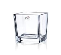 Mini vase cube en verre 10 x10 cm