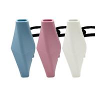 Mini vase de moto - Guidon - Charme de fleur en silicone - Pince - Poignée de vélo flexible - Bijoux créatifs pour la décoration de la moto, scooter, cruiser guidon, affichage esthétique du cyclisme