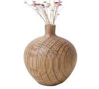Mini vase en bois de style japonais massif Vase à fleurs séchées faites à la main pour décoration d'intérieur, bois naturel rustique, 1 vase