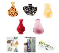 Mini Vase Fridge Magnets,3D Magnetic Vases for Refrigerator,Cute Tiny Vase Magnets for Fridge,Funny Small Plant Pot Accessories,for Kitchen Office Locker Decoration (C)